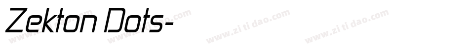 Zekton Dots字体转换